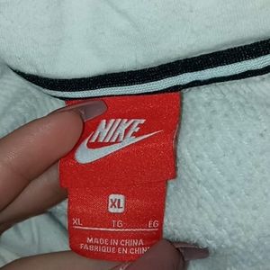 White and silver nike hoodie
